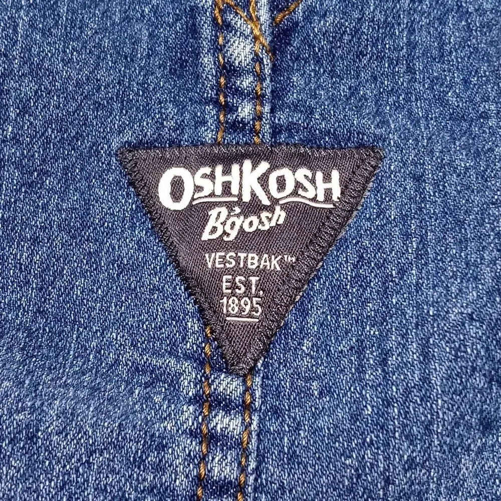 OshKosh B’gosh Toddler Bib Overalls 2T Jean Carpenter Stretch Denim Utility